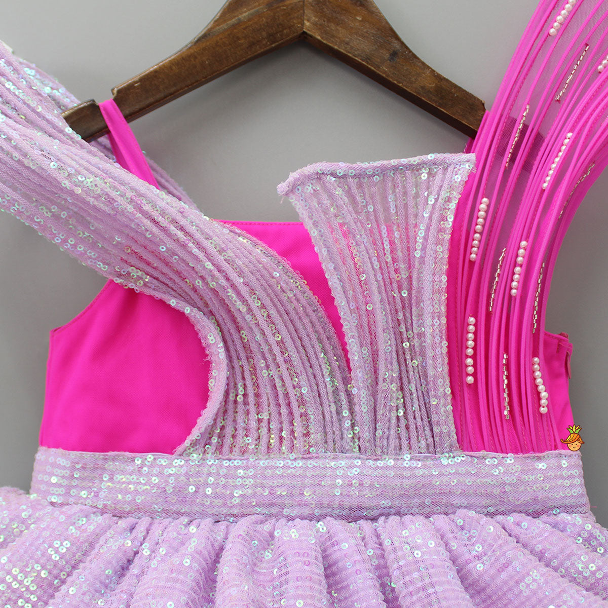 Layered Sequins Dual Tone Dress