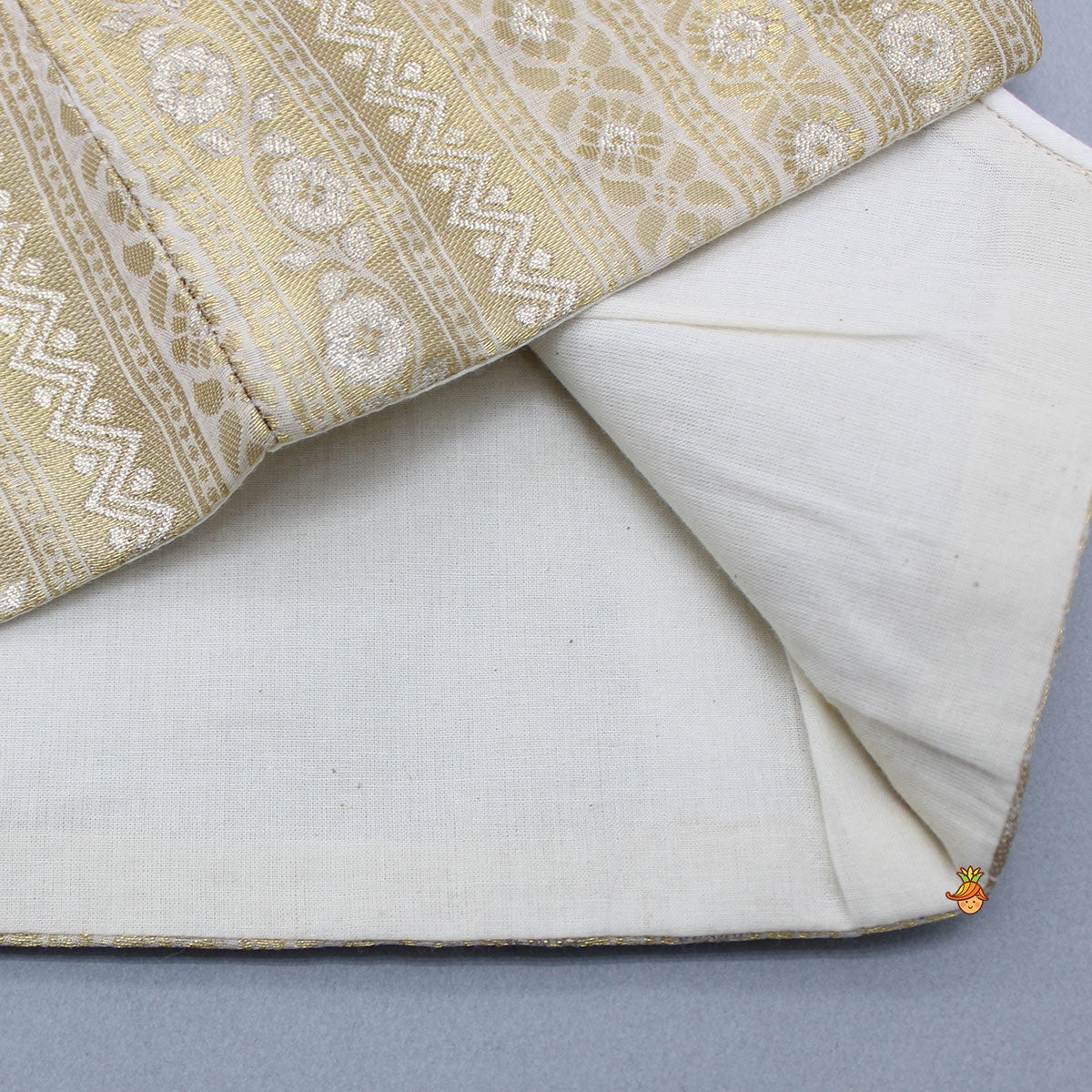 Kurta With Pocket Square Stylish Jacket And Lace Detailed Dhoti