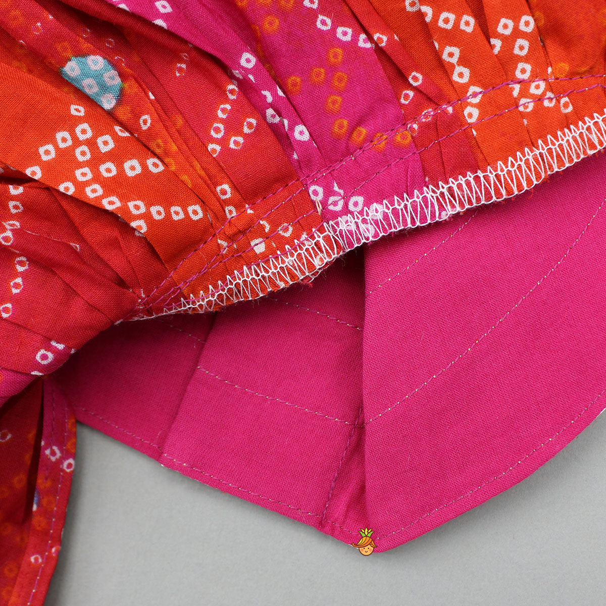 Printed Stylish Kurti And Lehenga With Attached Matching Potli And Dupatta