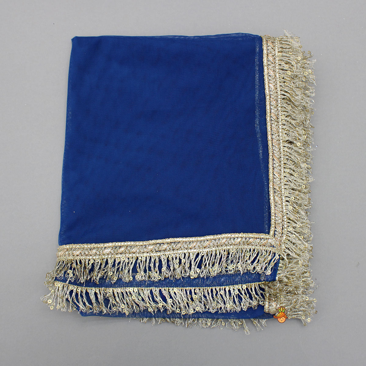 Sequin And Thread Embroidered Top And Pleated Lehenga With Net Dupatta And Matching Potli