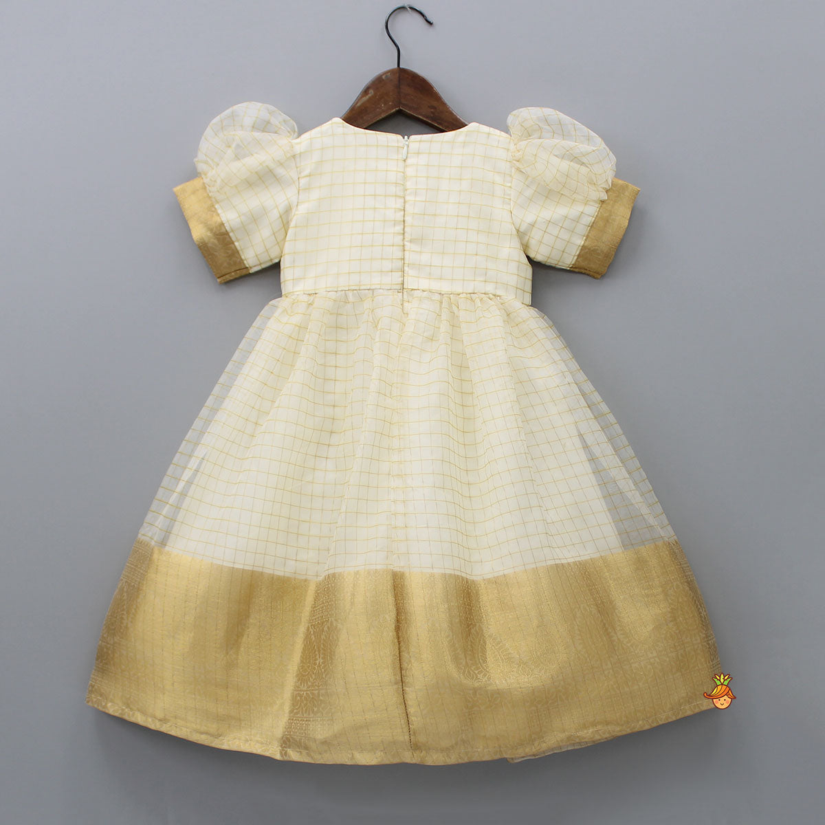 Checks Organza Flared Anarkali