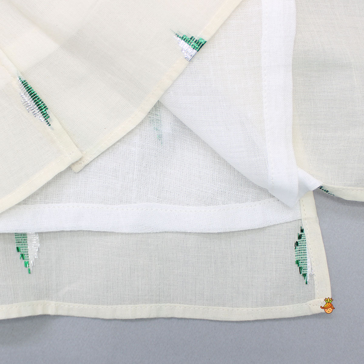 Off White Embroidered Kurta With Pyjama