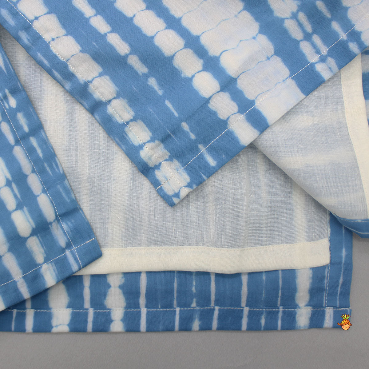 Shibori Printed Blue Kurta And Pyjama