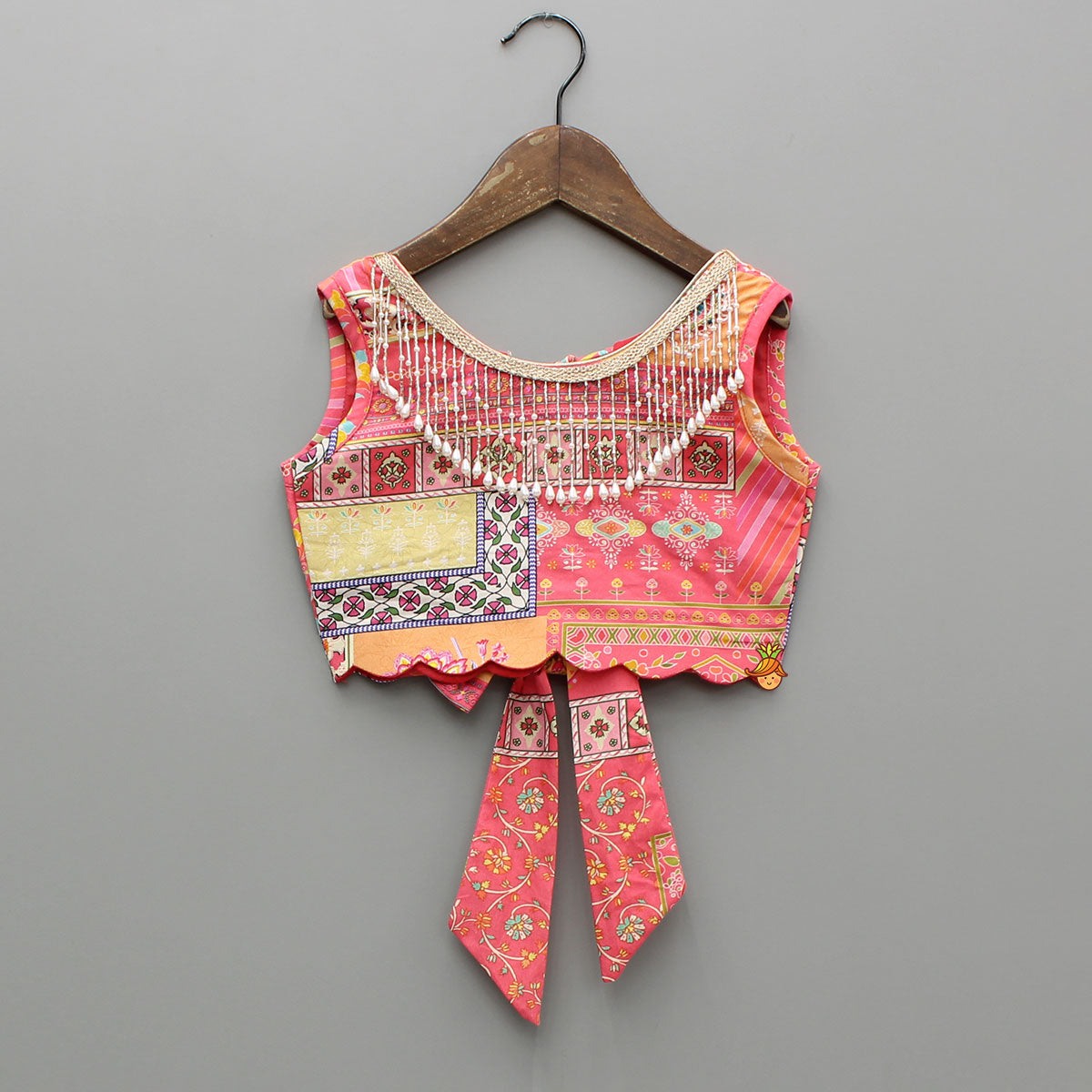 Floral Printed Multicolour Top And Lehenga