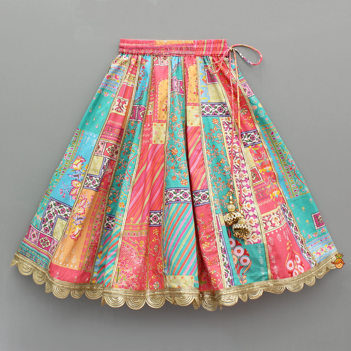 Floral Printed Multicolour Top And Lehenga