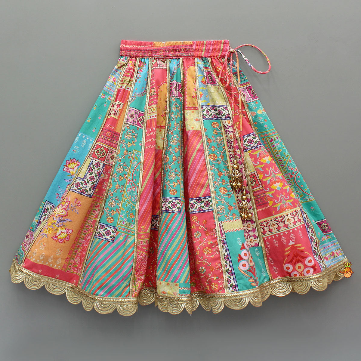 Floral Printed Multicolour Top And Lehenga