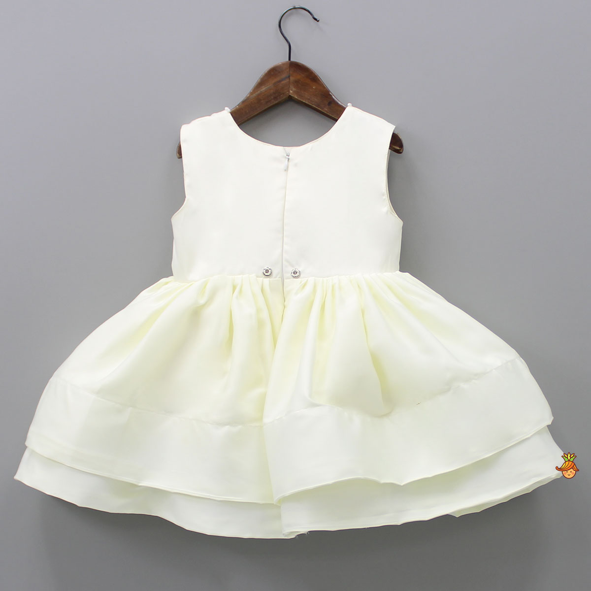 Butterfly Detail Layered Dress With Detachable Back Bow