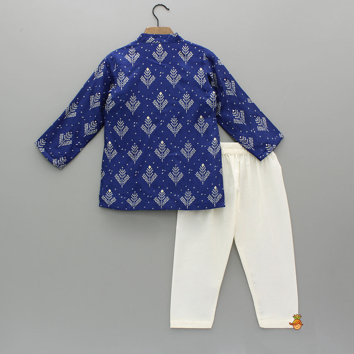 Printed Blue Kurta And Pyjama