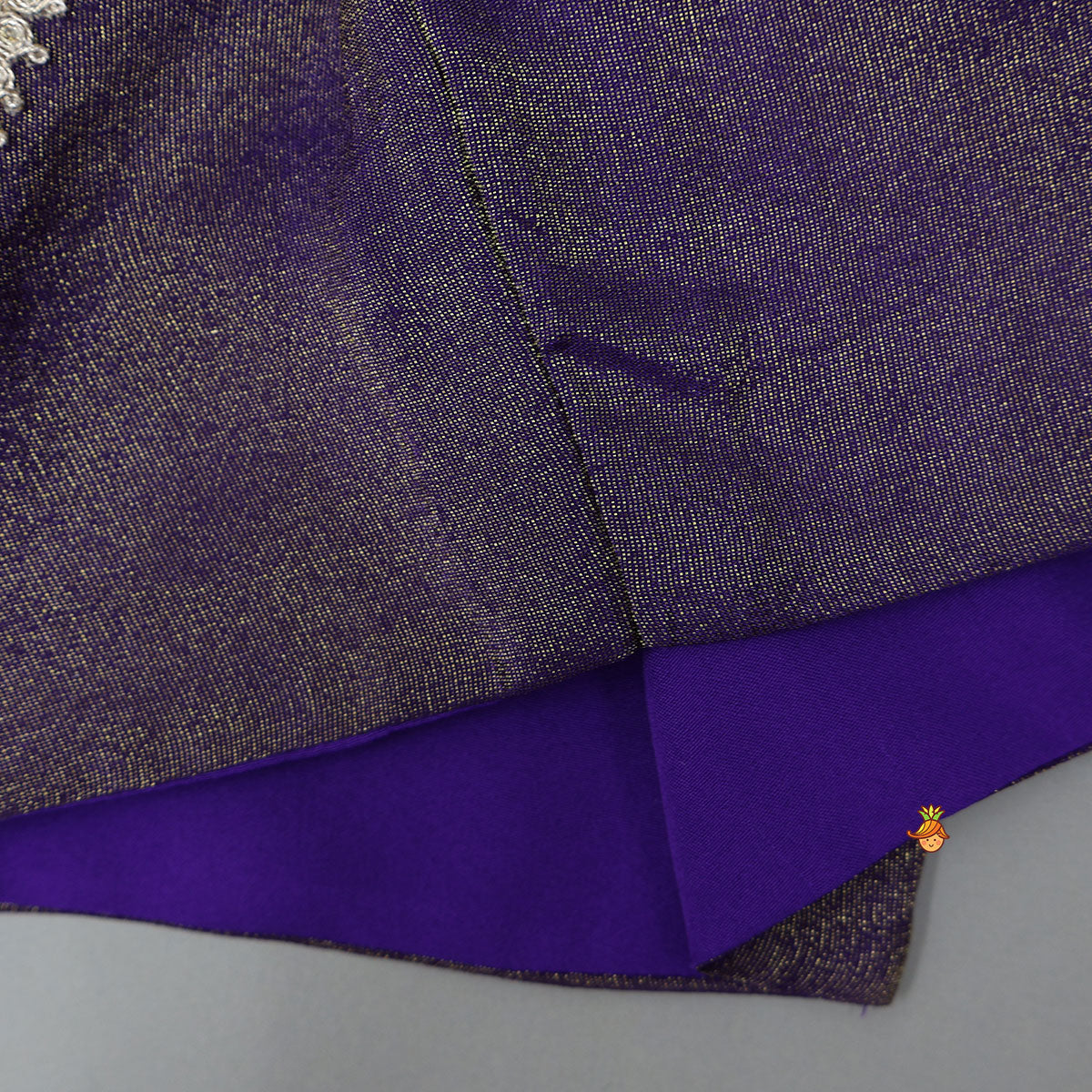 Embroidered Purple Top And Pleated Lehenga With Net Dupatta