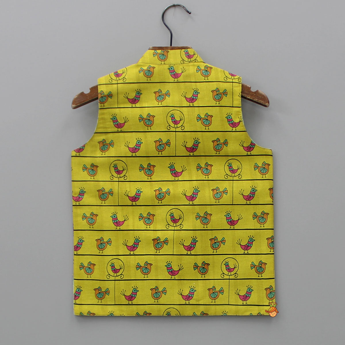 Bird Printed Multicoloured Jacket