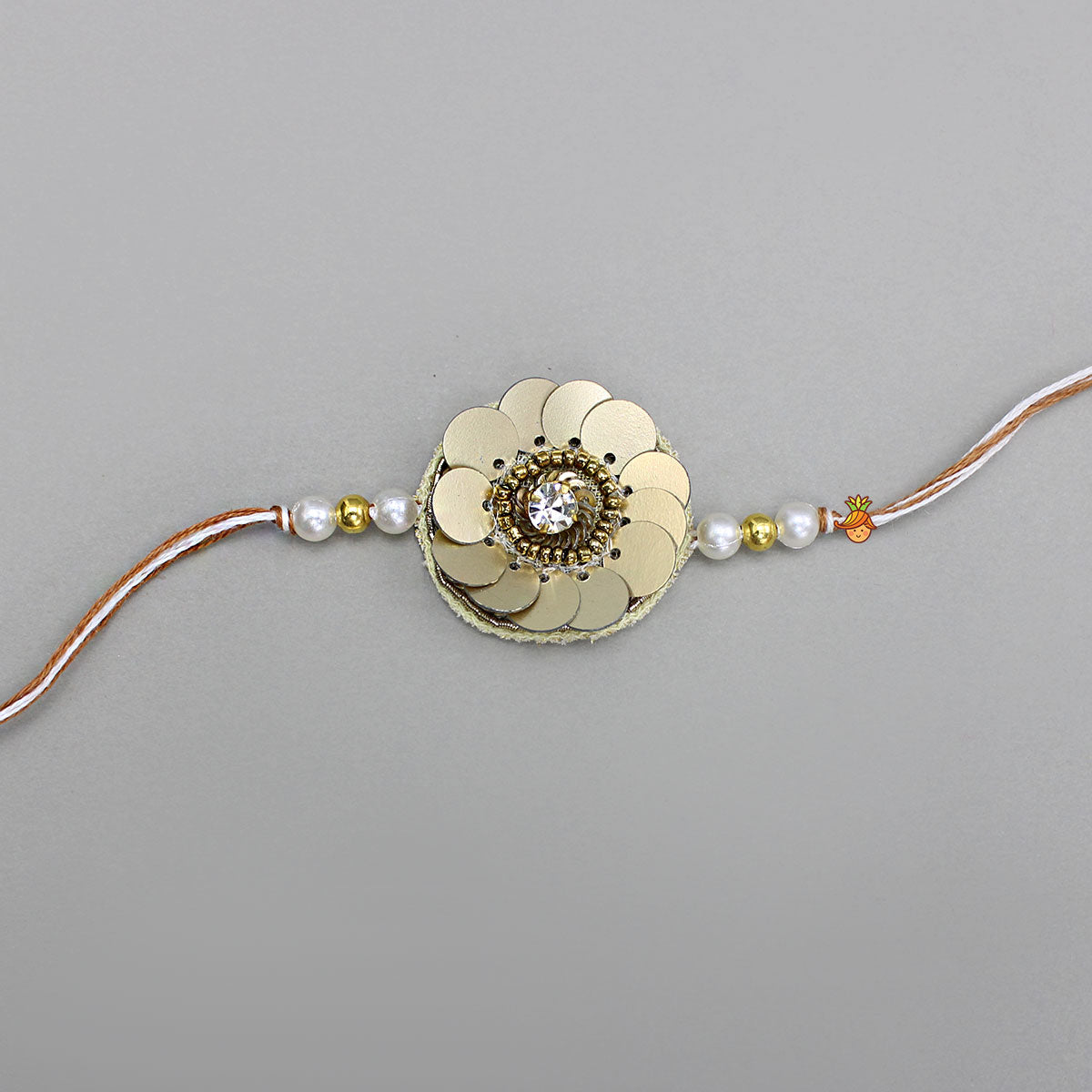 Elegant Floral Sequin Embellished Rakhi