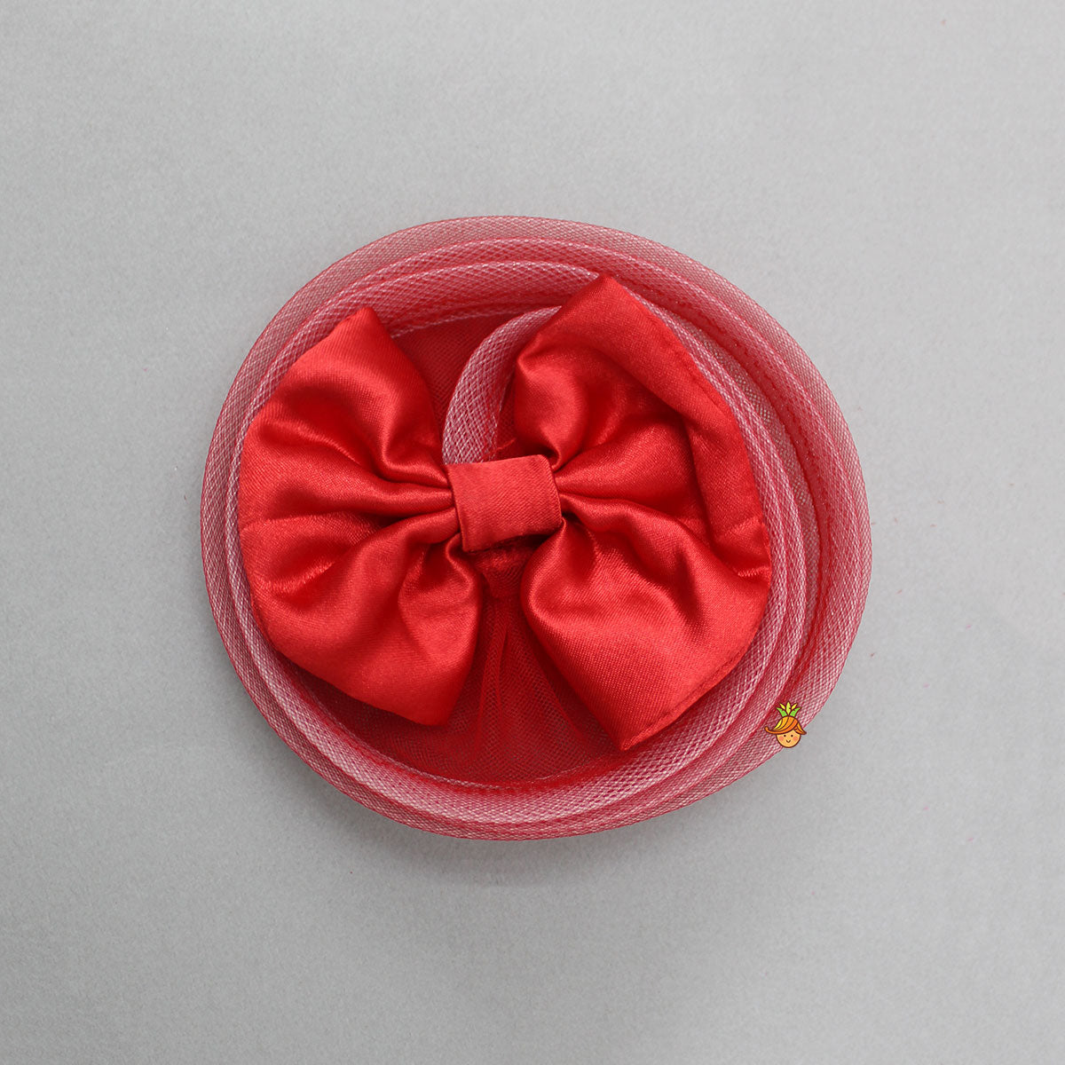 One Shoulder High Low Red Dress With Matching Hairclip And Detachable bow