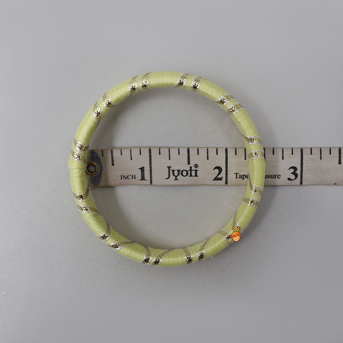 Yellow Lace Detailed Bangles Set