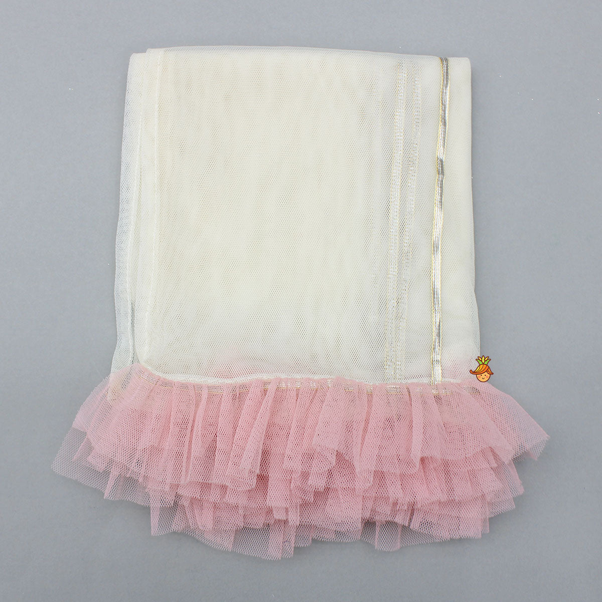 Multicolour Embroidered Stylish Top And Lehenga With Net Dupatta