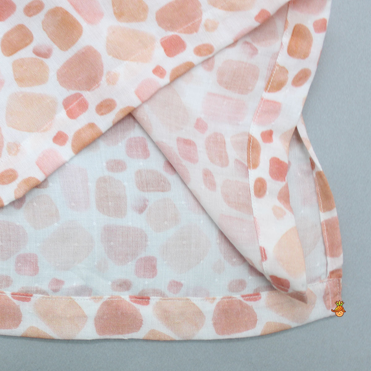 Printed Peach Bamboo Fabric Top And Pyjama