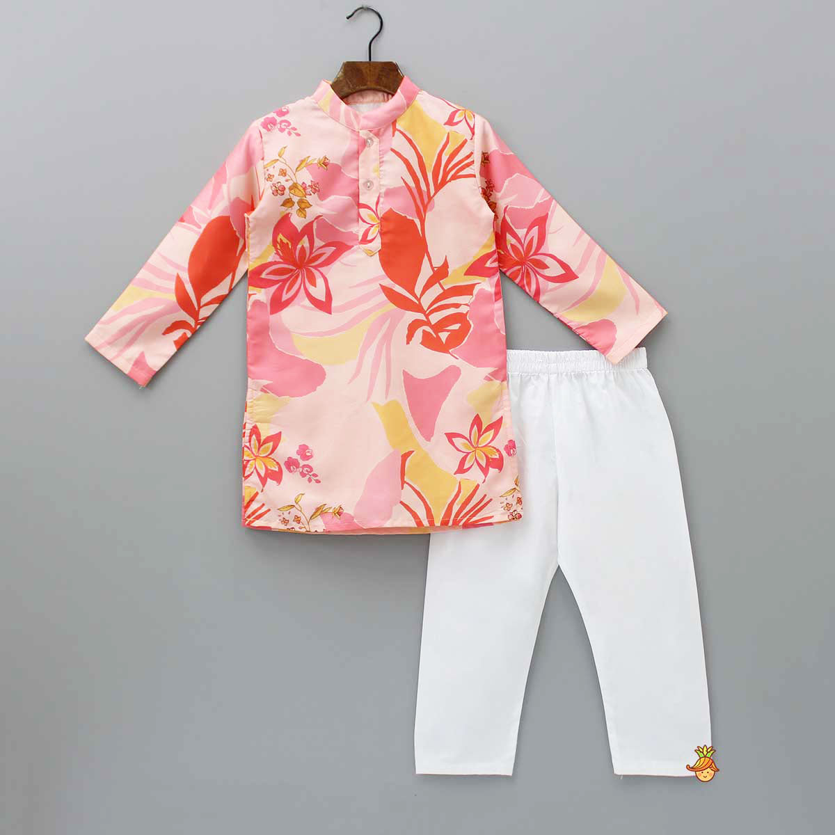 Floral Printed Multicoloured Kurta With Pyjama