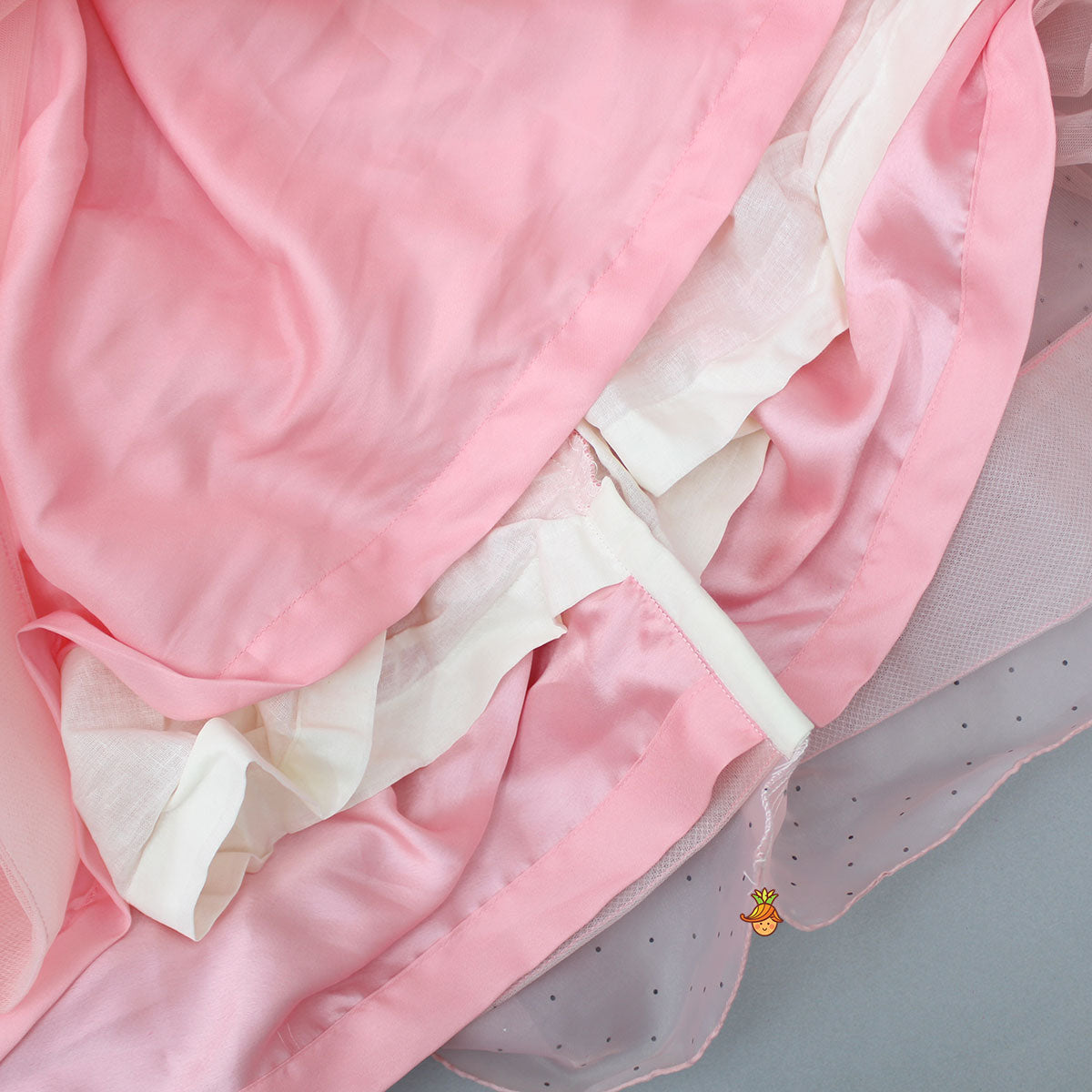 Peach Embellished One Shoulder Gown