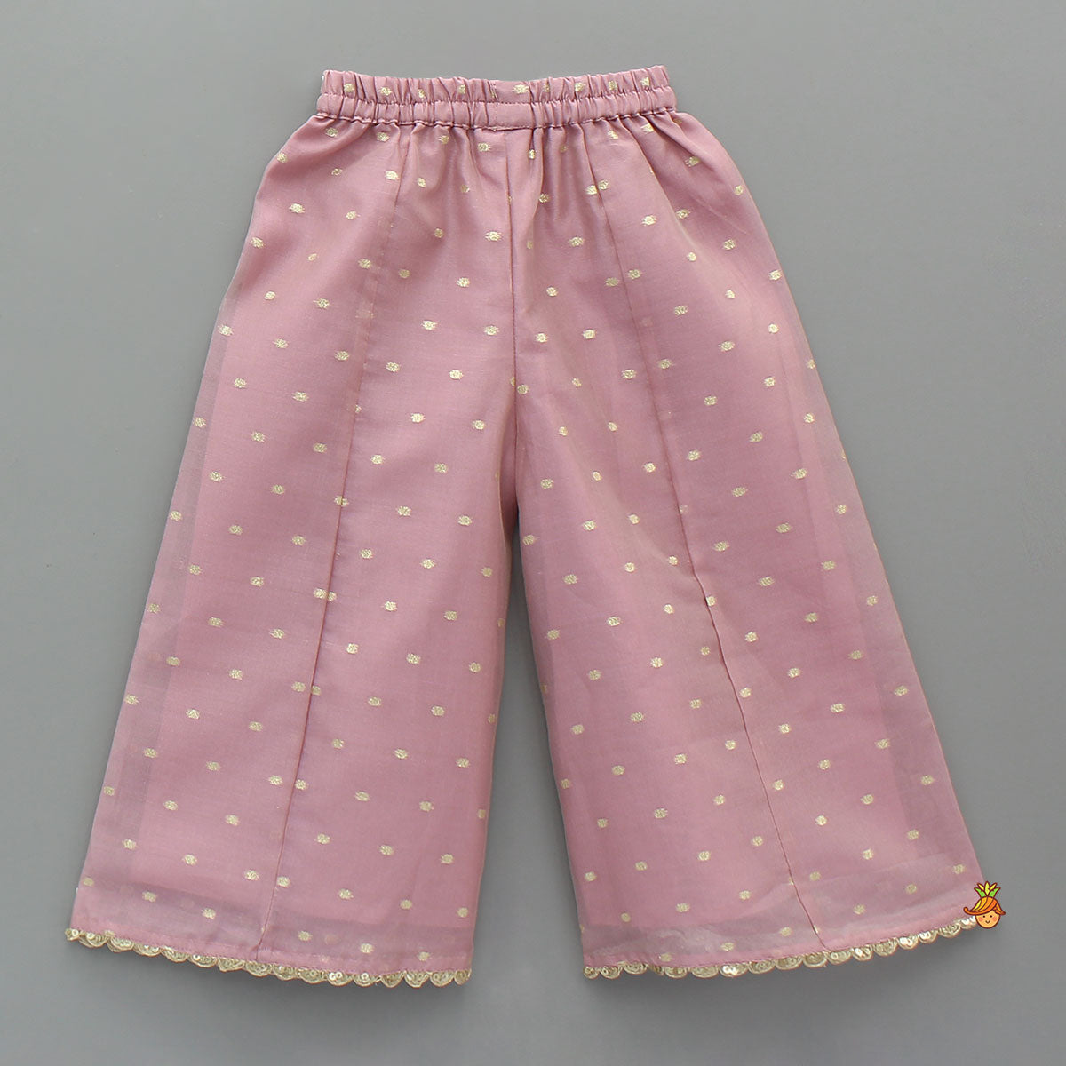 Flower Enhanced Kurti And Flared Palazzo