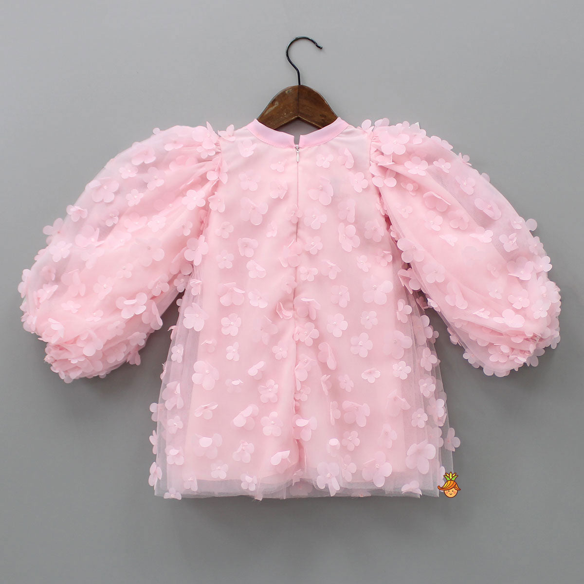 Pink Dress With Flower Embellishments