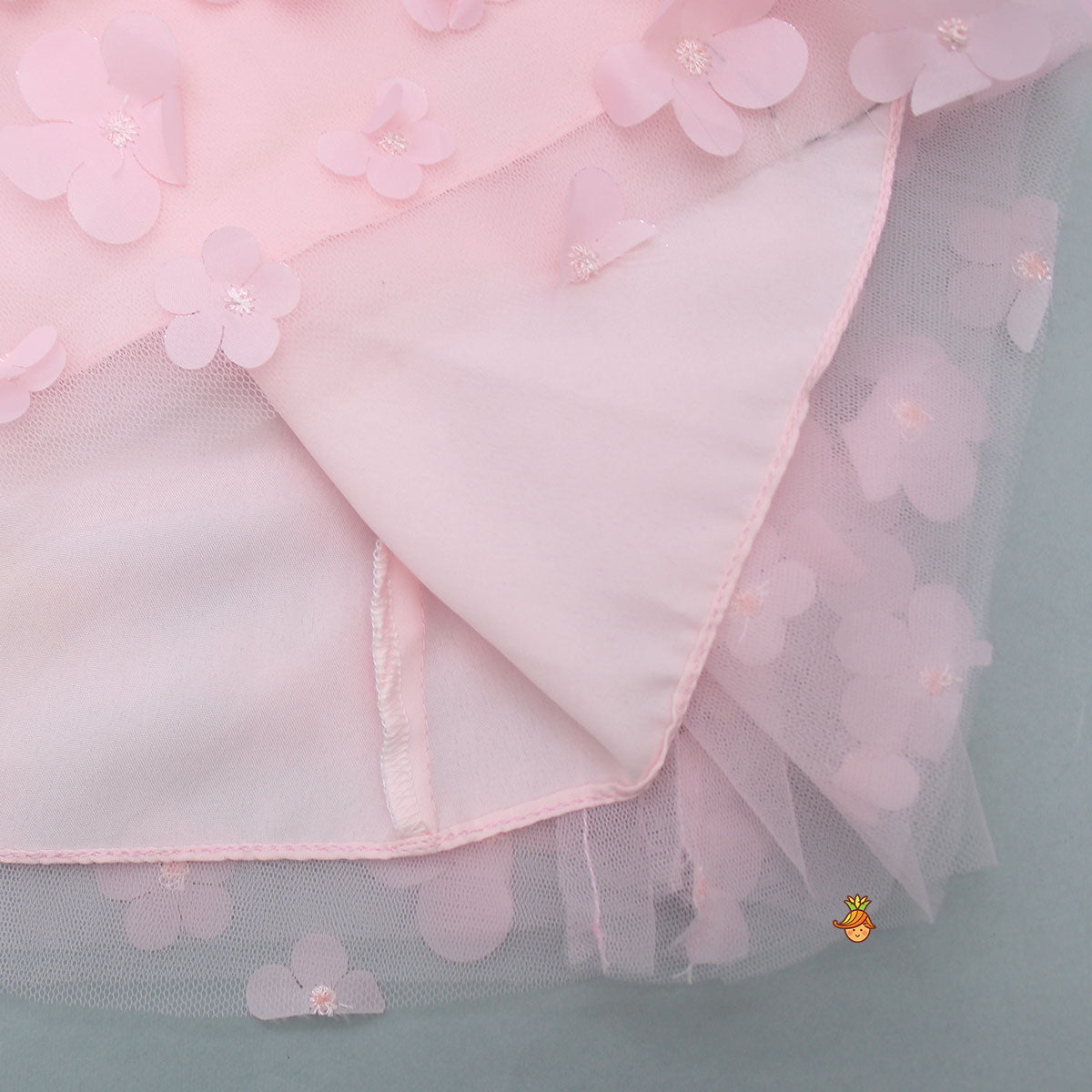Pink Dress With Flower Embellishments