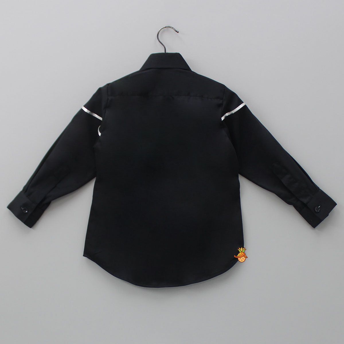Lace Detail Black Shirt