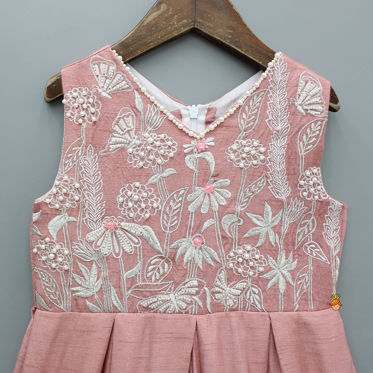 Embroidered Embellished Pink Jumpsuit
