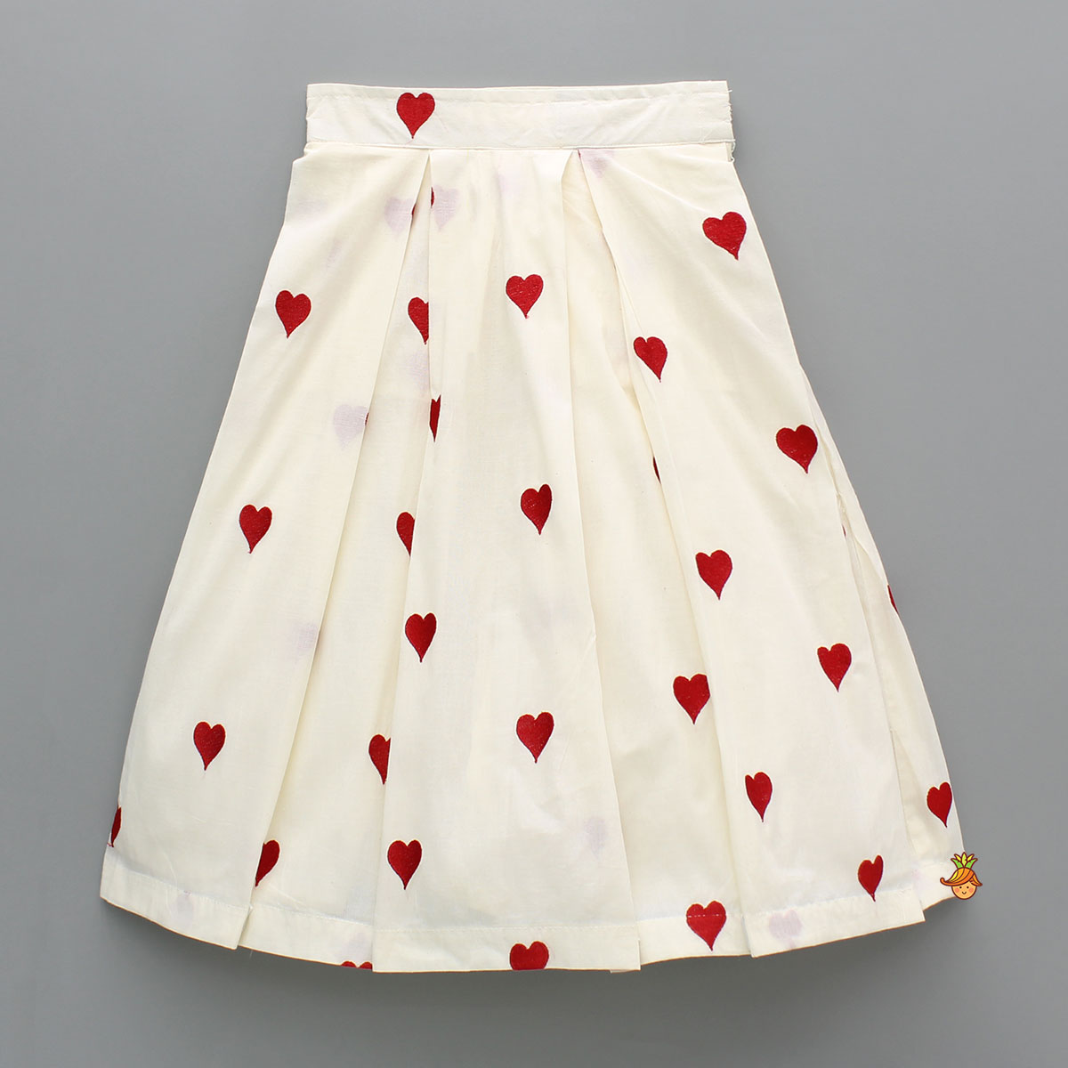 Heart Embroidered Stylish Tie-Up Strap Top And Lehenga