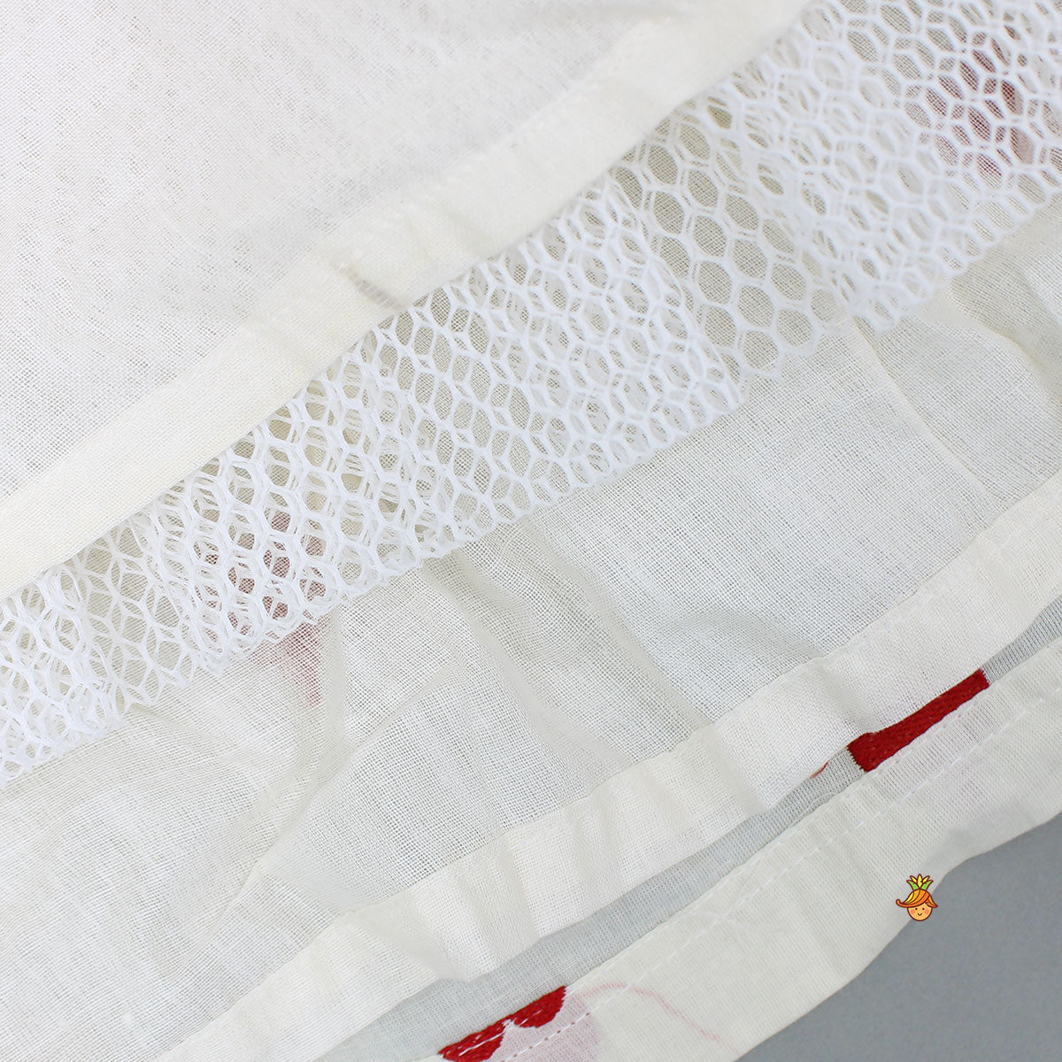 Heart Embroidered Stylish Tie-Up Strap Top And Lehenga