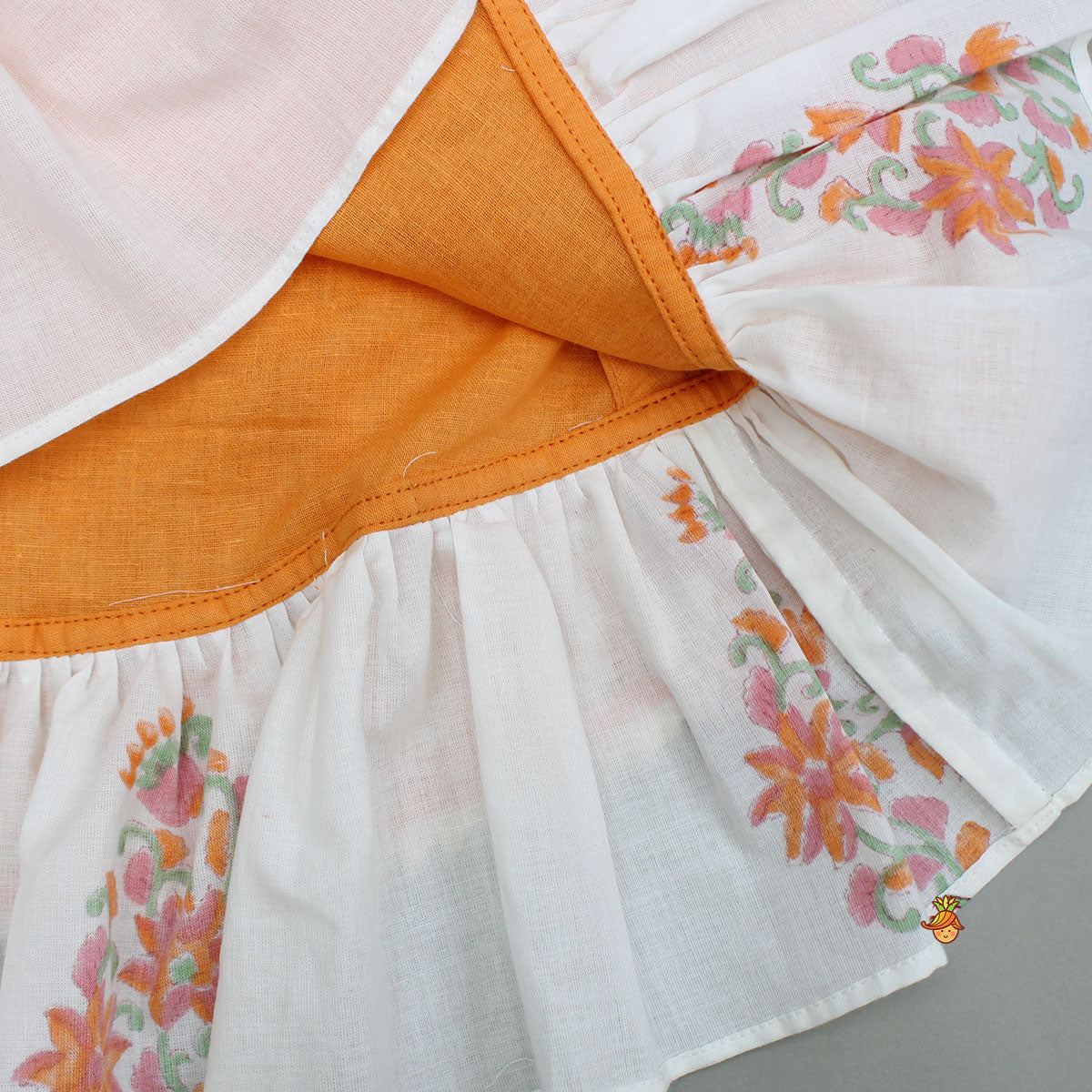 Bandhani Printed Tie Up Strap Top And Lehenga