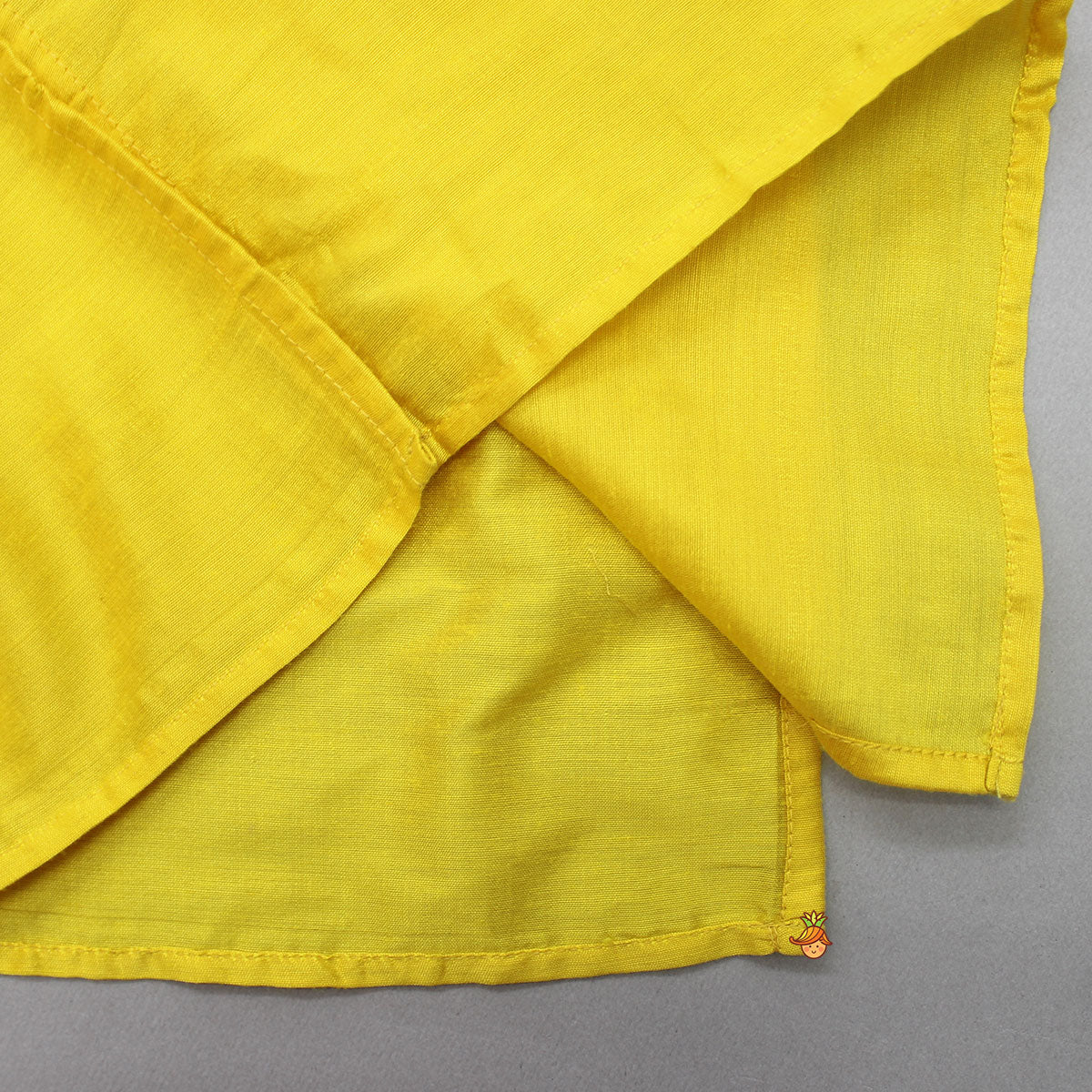 Yellow Embroidered Kurta And Dhoti With Mukut