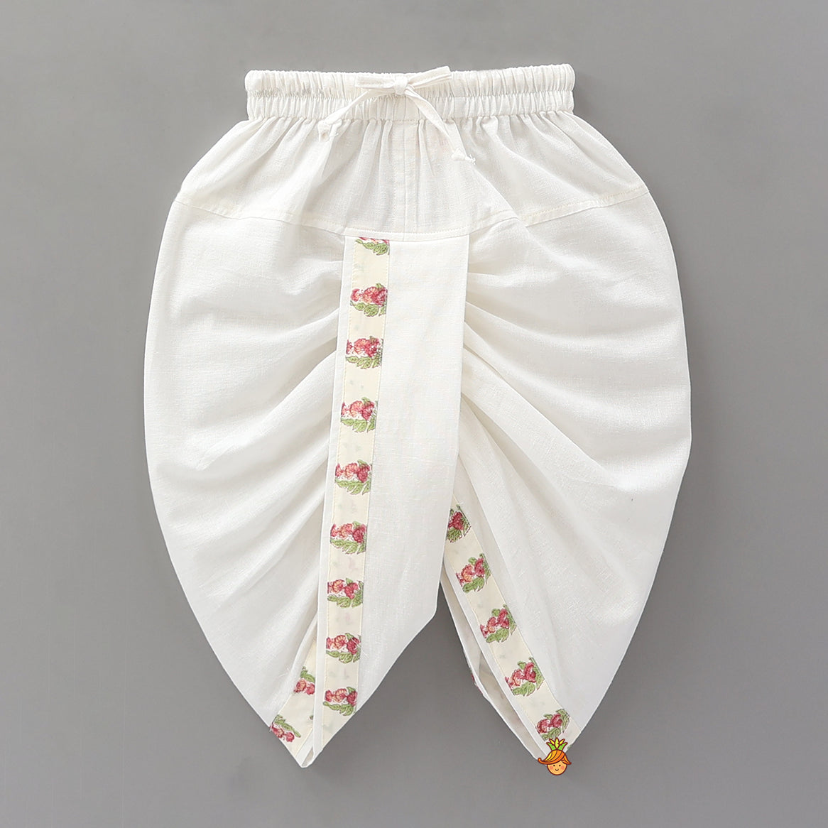 Floral Printed Kurta With Handworked Jacket And Dhoti