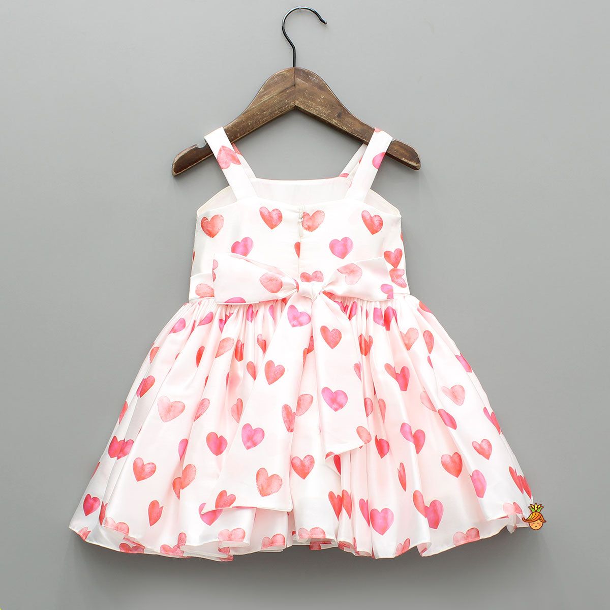 Heart Printed Strappy Dress And Bowie Headband