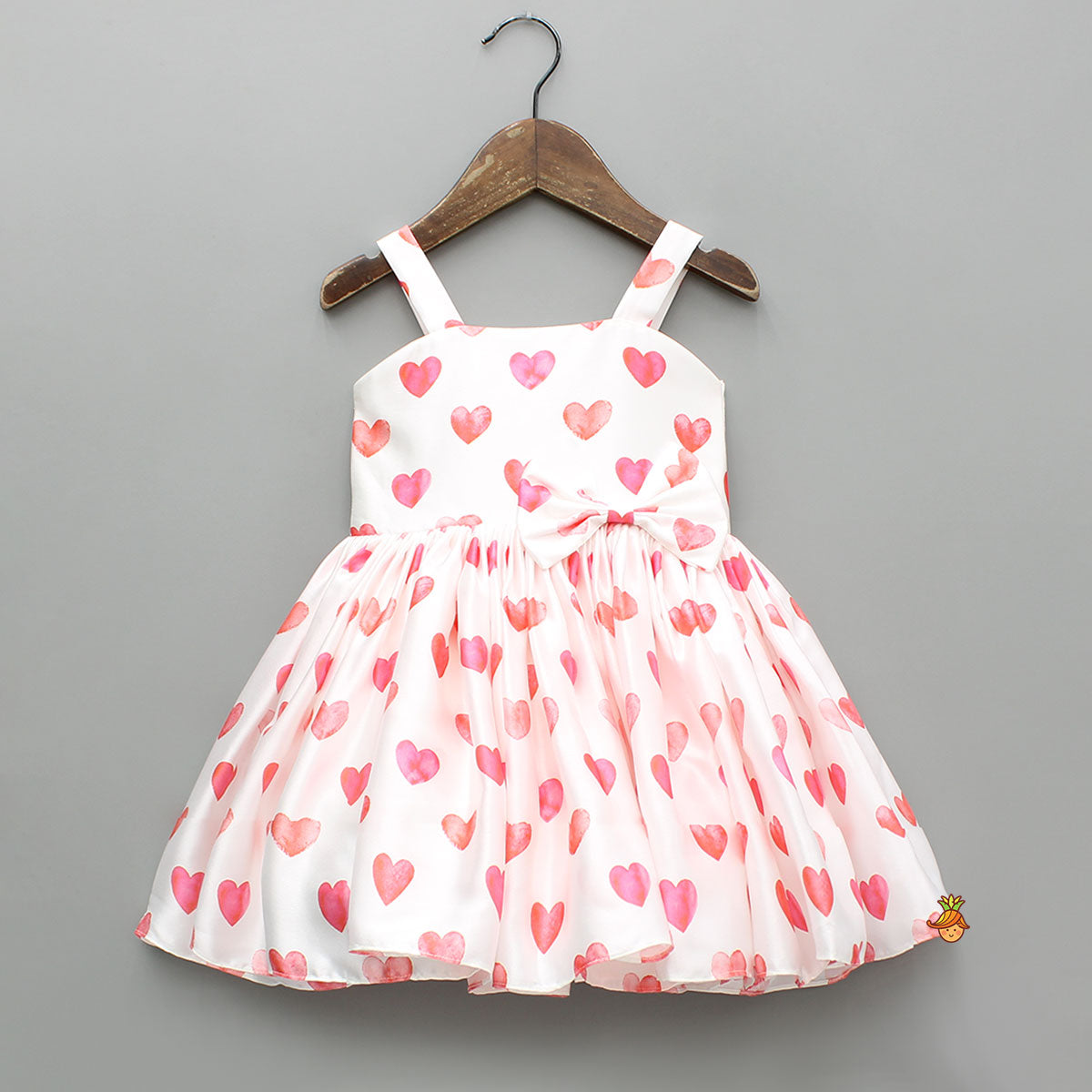 Heart Printed Strappy Dress And Bowie Headband