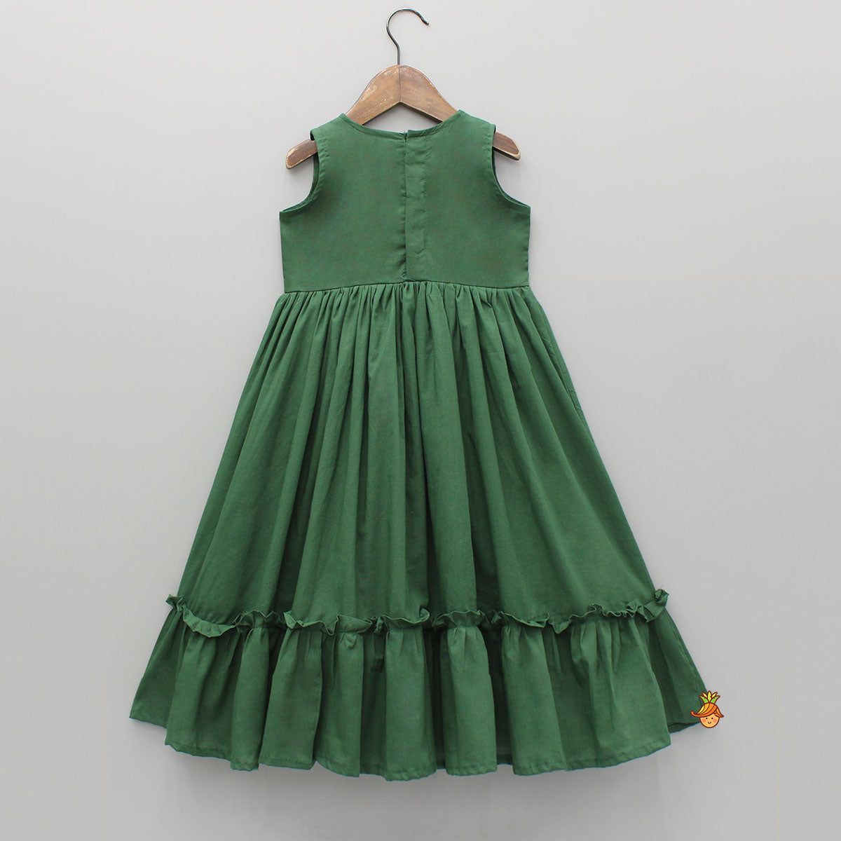 Green Multicolour Floral Embroidered Kurti