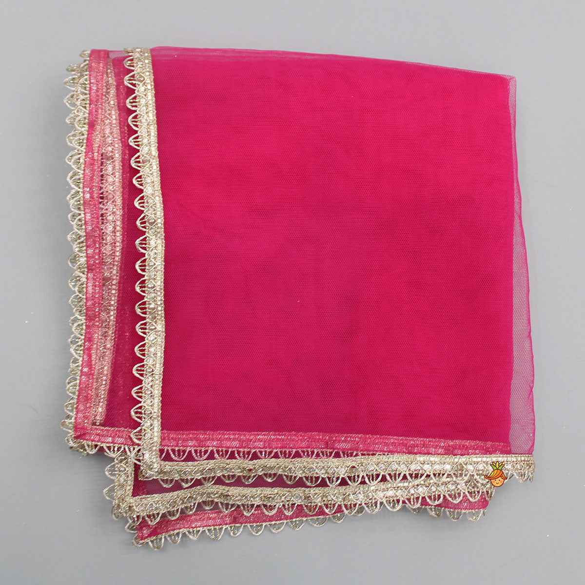 Purple Embroidered Front Overlap Top With Lehenga And Dupatta