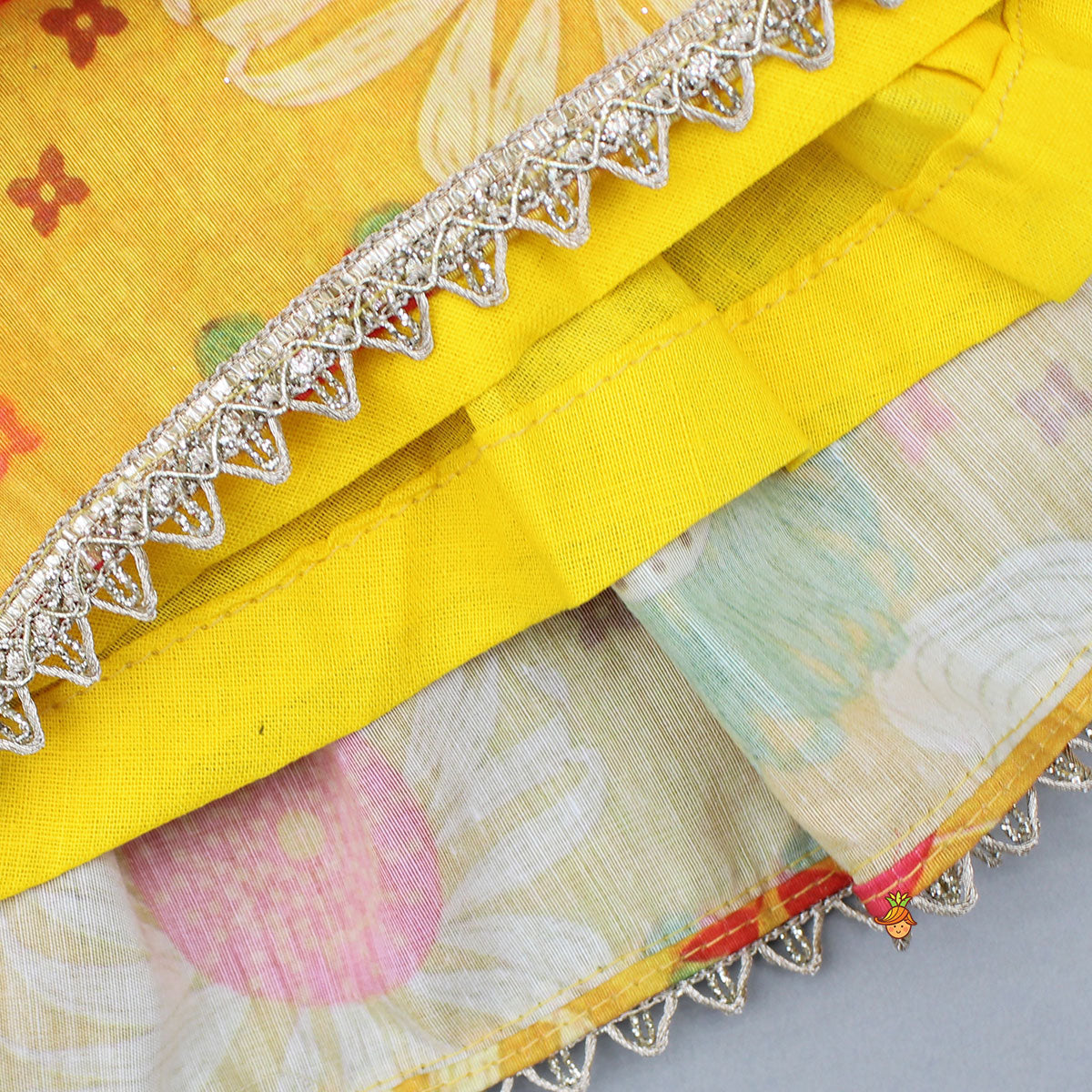Multicolour Floral Printed Strappy Top And Palazzo With Dupatta
