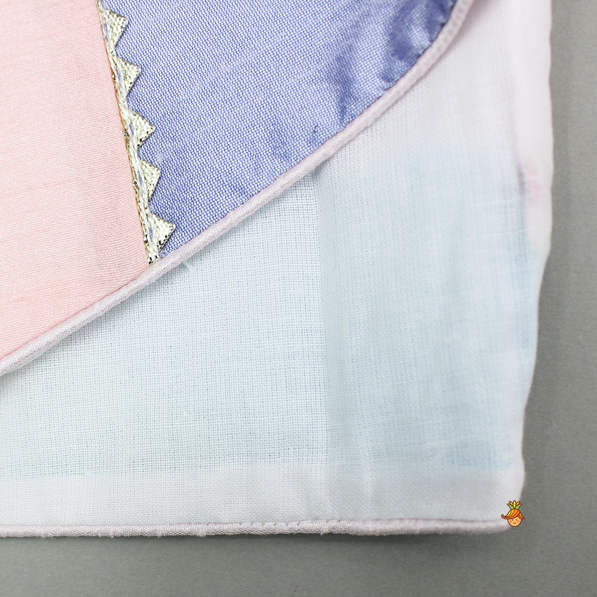 Colour Blocked Multicoloured Top With Lehenga And Dupatta