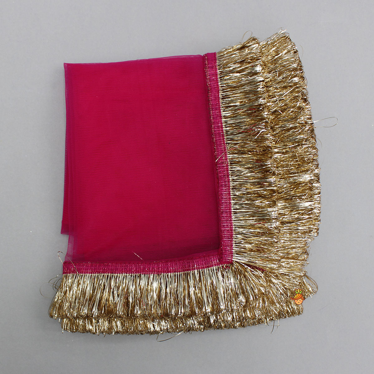 Pink Lace Work Kurti And Sharara With Matching Net Dupatta