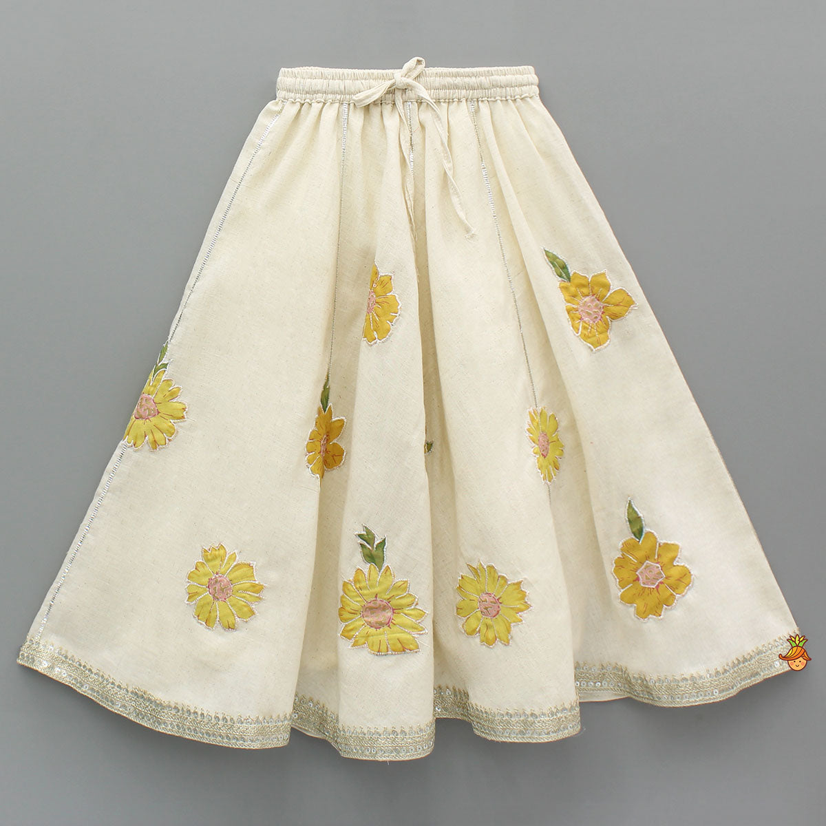 Floral Printed Top And Lehenga With Dupatta