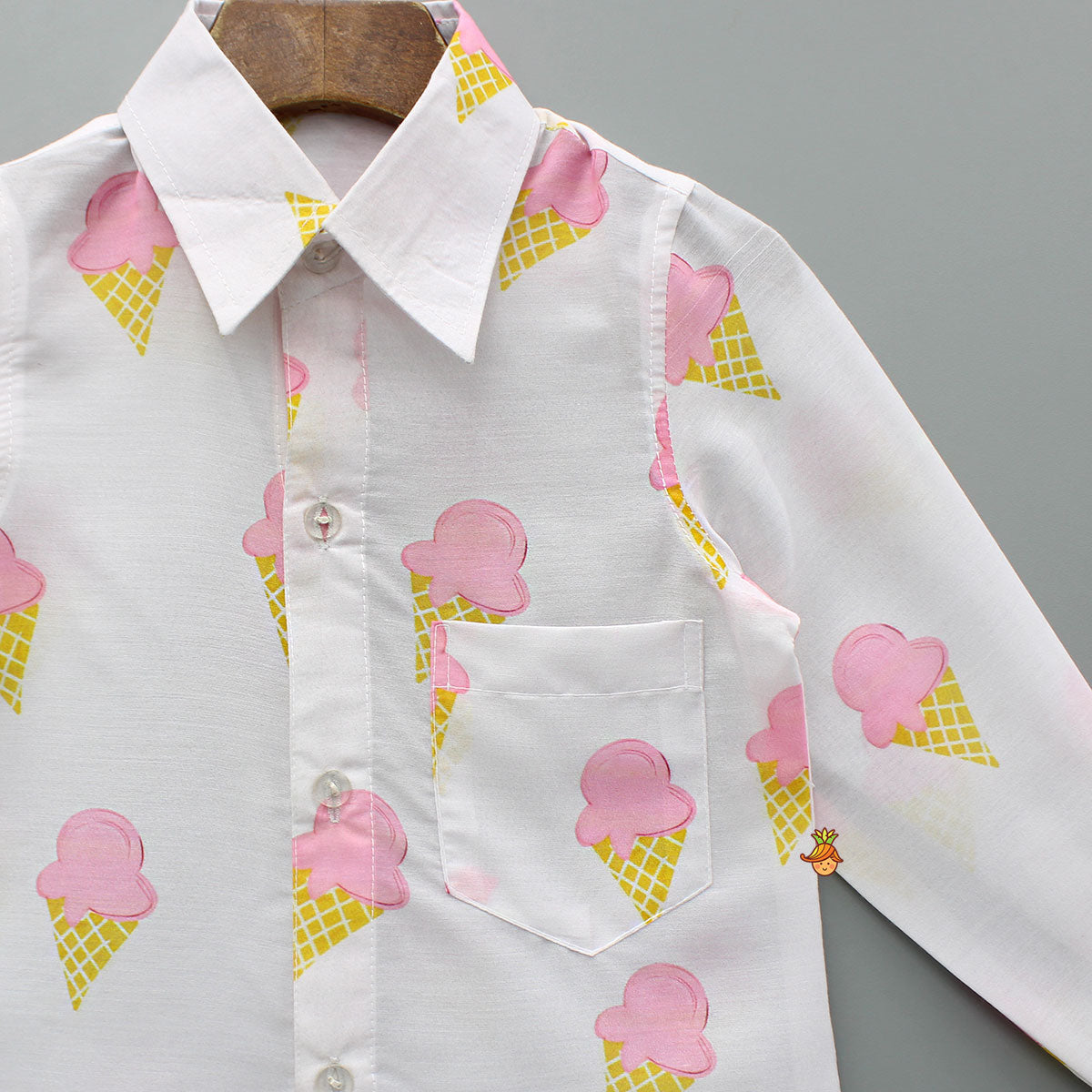 Ice Cream Printed White Shirt