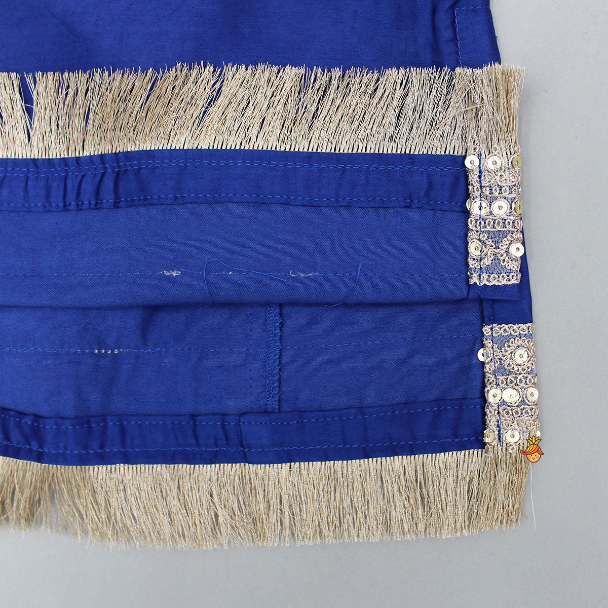 Blue Strappy Top And Sharara With Dupatta
