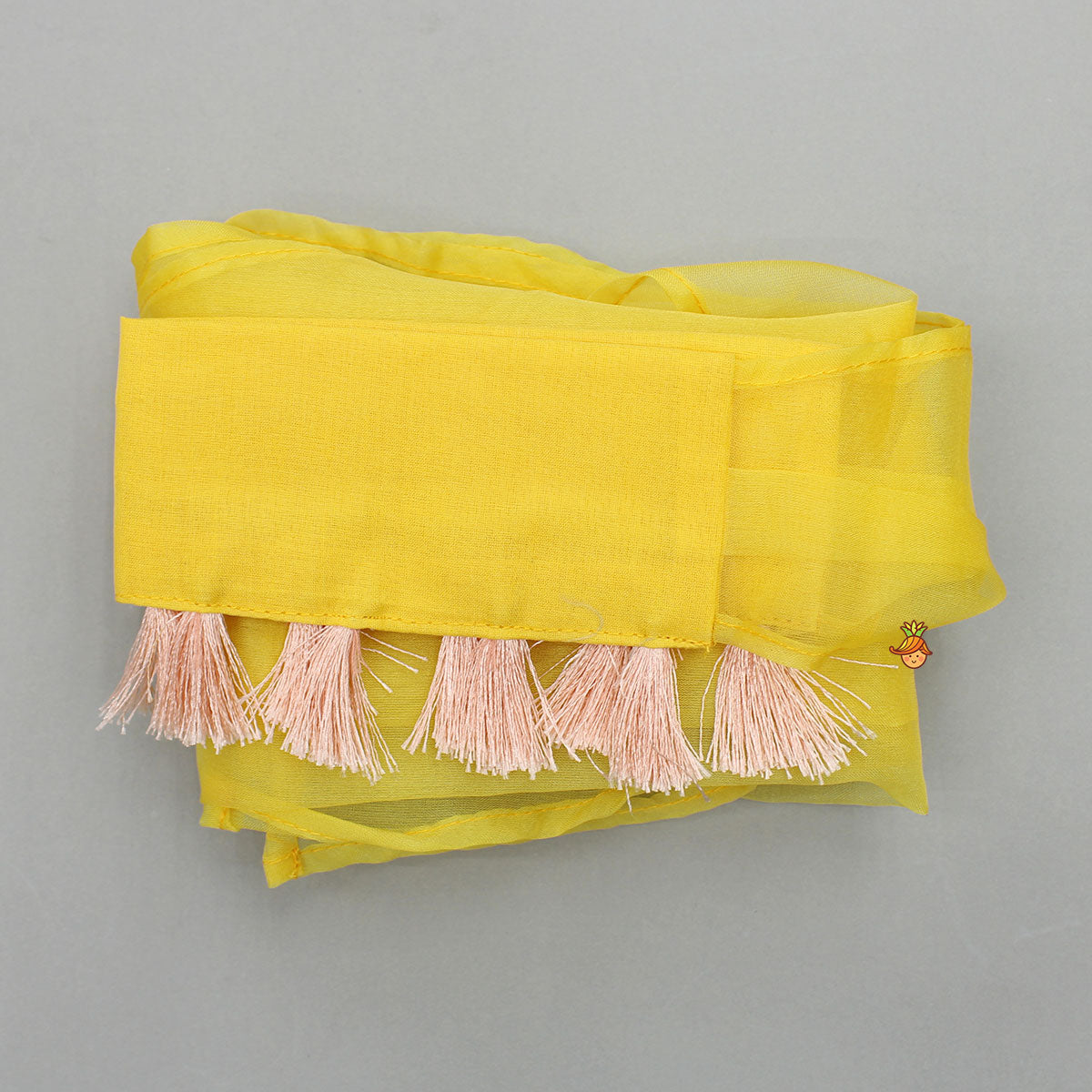 Yellow Embroidered Strappy Kurti And Flared Palazzo With Dupatta