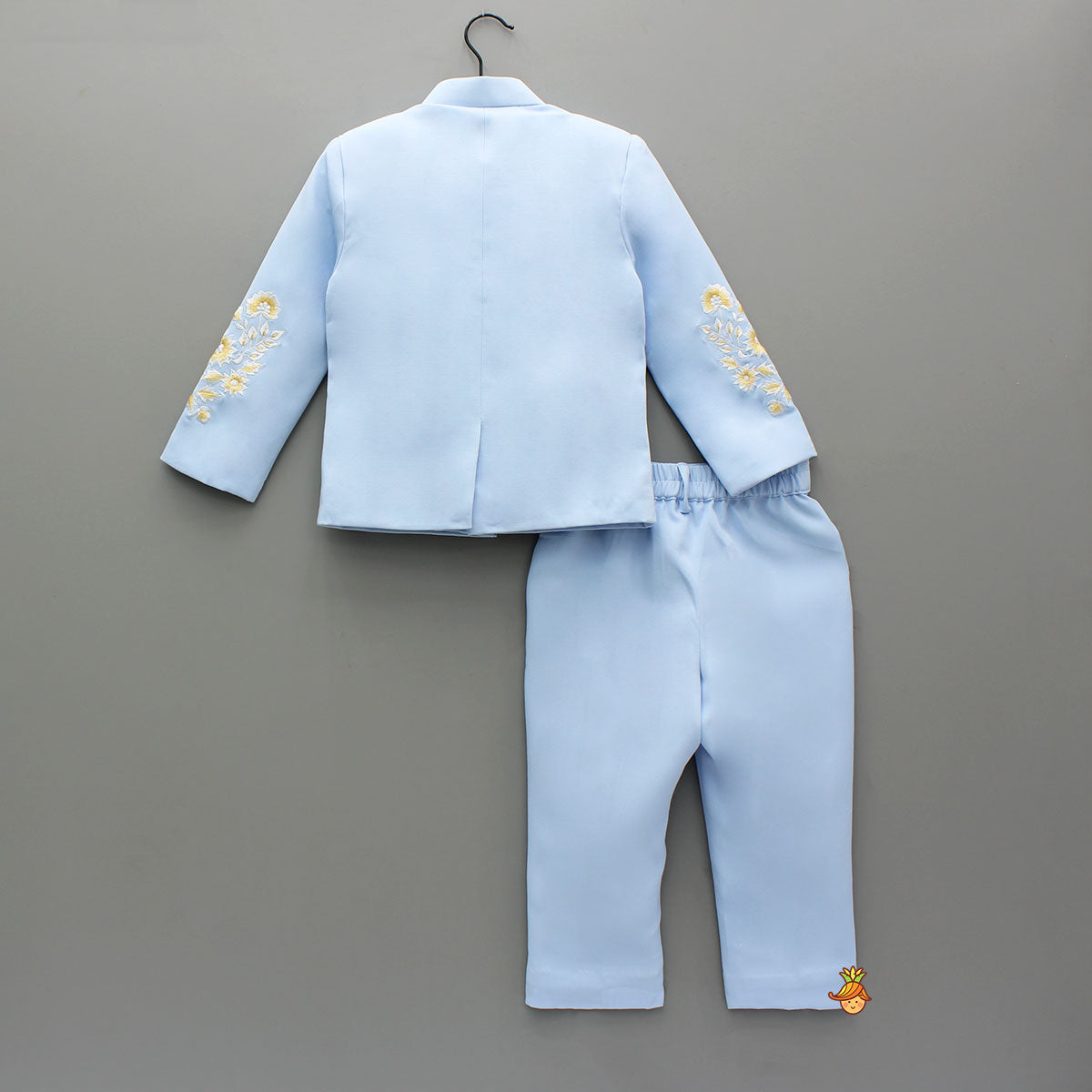 Blue Sherwani With Embroidery And Pant