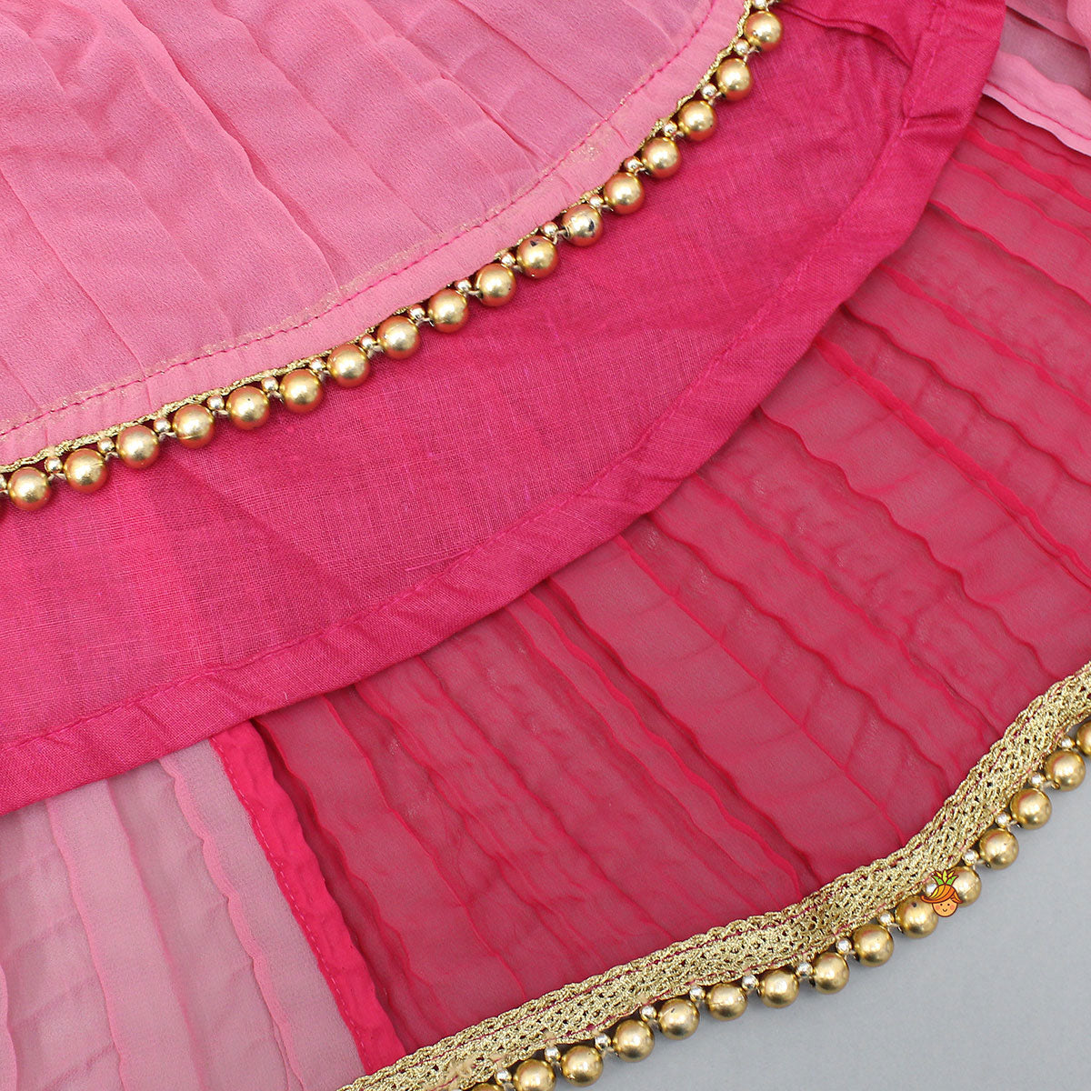 Dual Tone Embroidered Sleeves High Low Kurti