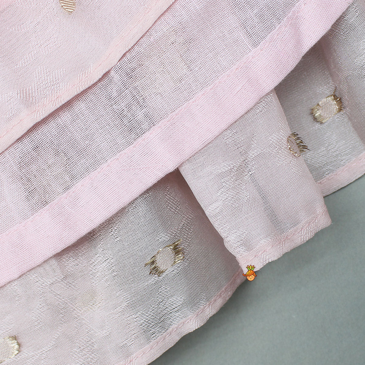 Halter Neck Pink Embroidered Kurti