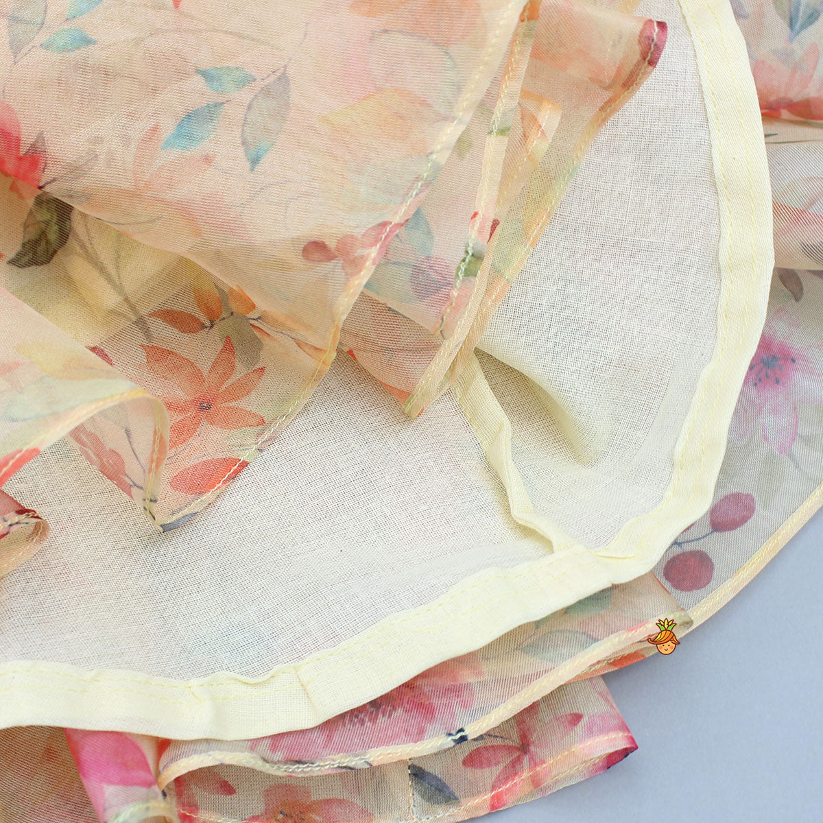 Yellow Floral Printed Strappy Dress