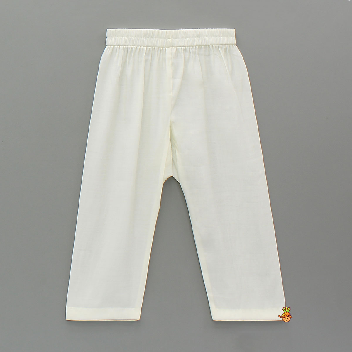 Zardozi Embroidered Green Kurta And Pyjama