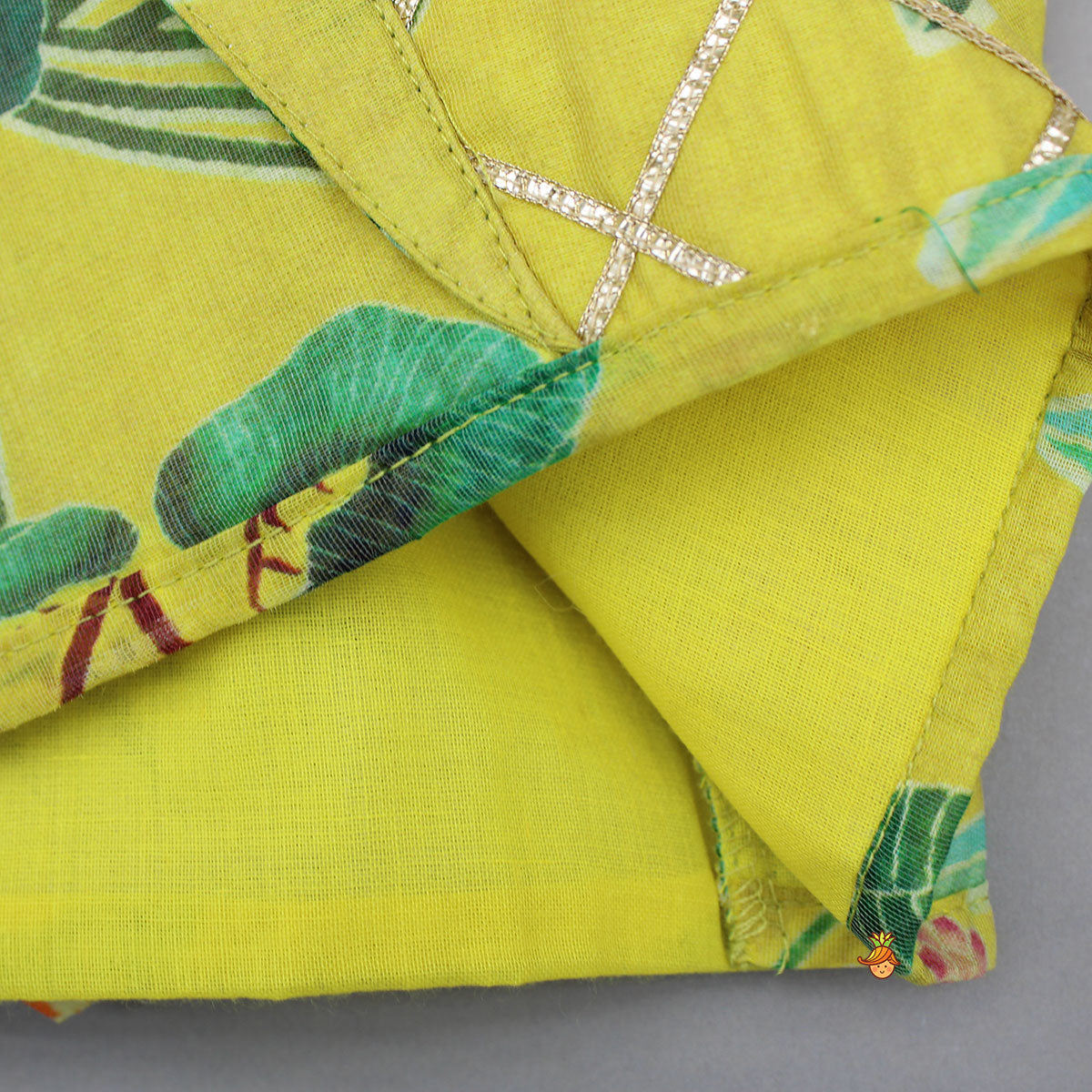 Green Multicolour Floral Printed Top And Lehenga