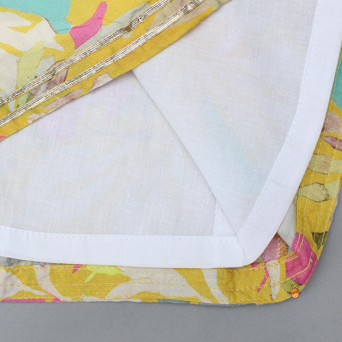 Yellow Multicoloured Printed Kurti And Salwar With Dupatta
