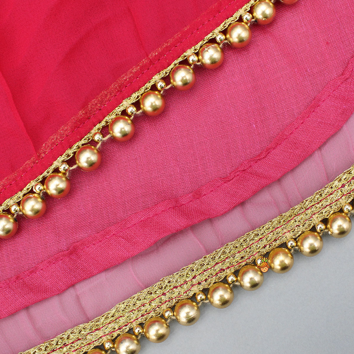 Dual Tone Embroidered Sleeves High Low Kurti